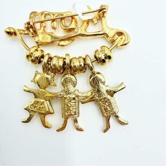 Vintage Grandma Teacher Mom Noel Dangle Brooches Lot KIS - Picture 10 of 10